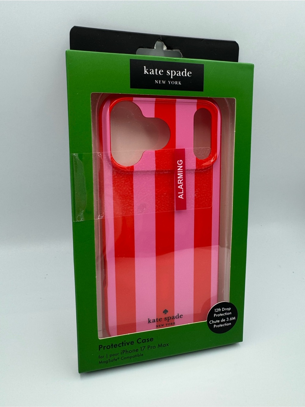 kate spade New York Red & Pink Striped iPhone Case for iPhone 17 Pro Max